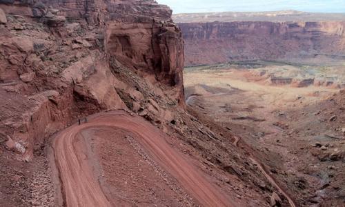 Mineral Bottom road at the end of the White Rim Trail in Canyonlands National Park