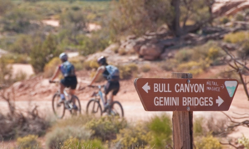 Gemini Bridges Mountain Biking Moab Utah