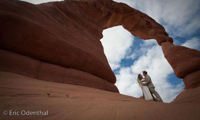 Wedding under Delicate Arch in Arches National Park